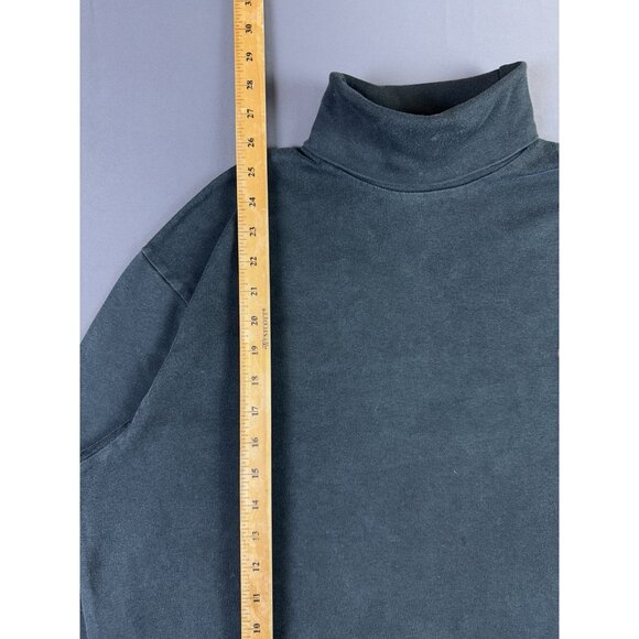 Rare Vintage 90s Polo Ralph Lauren Turtle Mock Neck Black Longsleeve Shirt Large - Picture 9 of 9